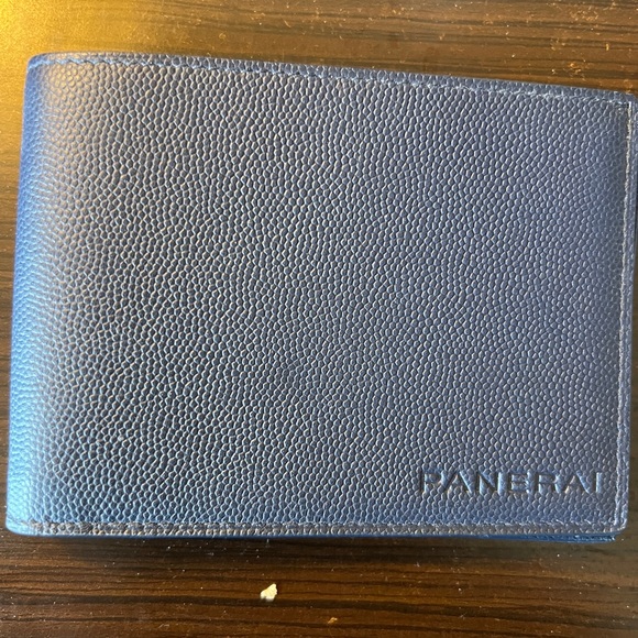 Officine Panerai Blue Leather Authentic Wallet - Picture 3 of 7